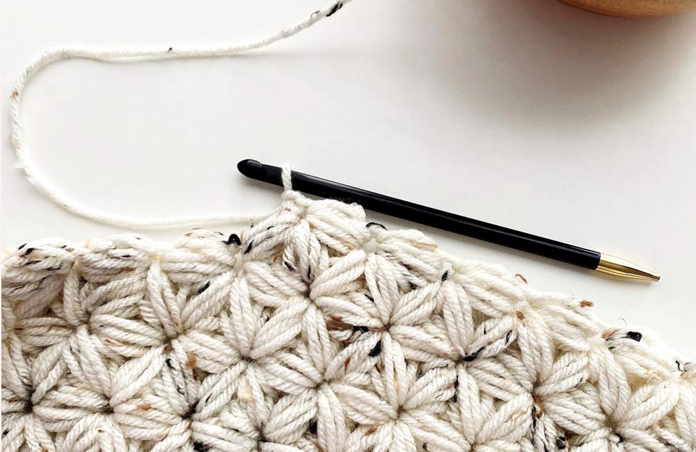 jasmine stitch with Tunisian crochet hook