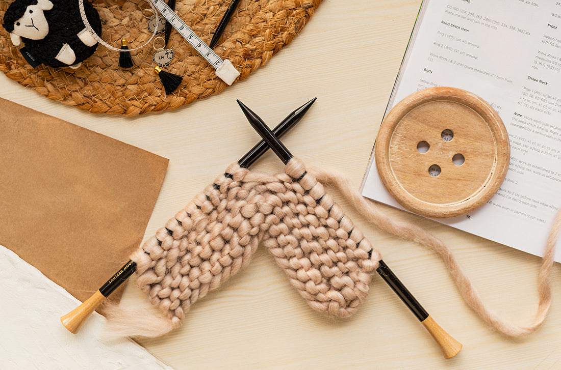 Knitting on single pointed needles