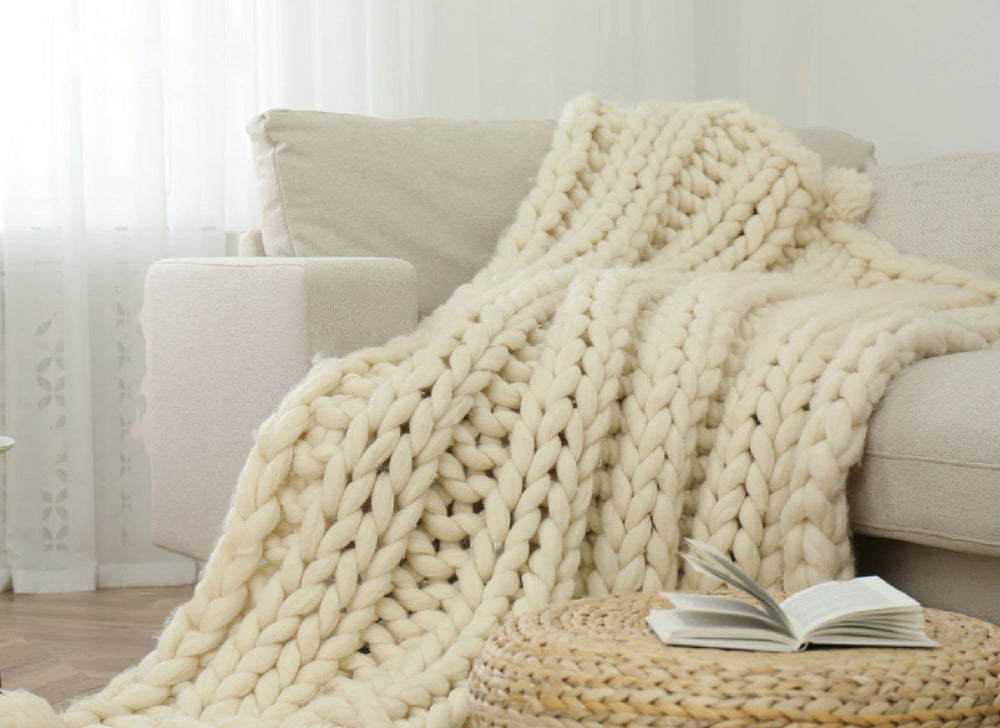 Knit a Chunky Wool Blanket this Winter