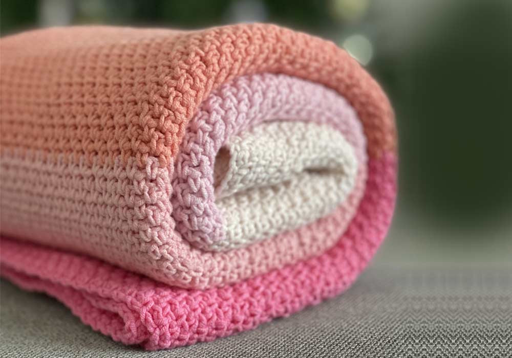 Rolled Crochet Blanket