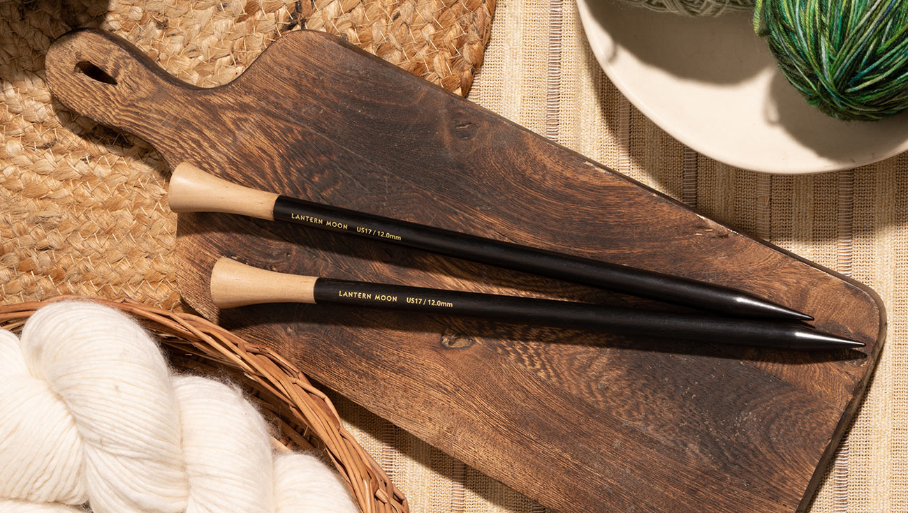 Single pointed knitting needles from Lantern Moon