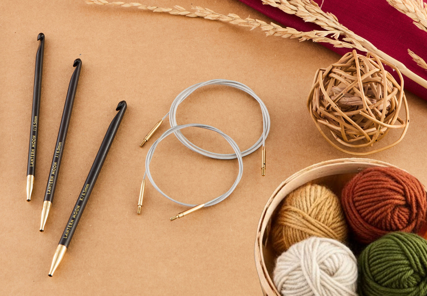 Tunisian Crochet Hooks with Cables for Comfortable, Large-Scale Projects